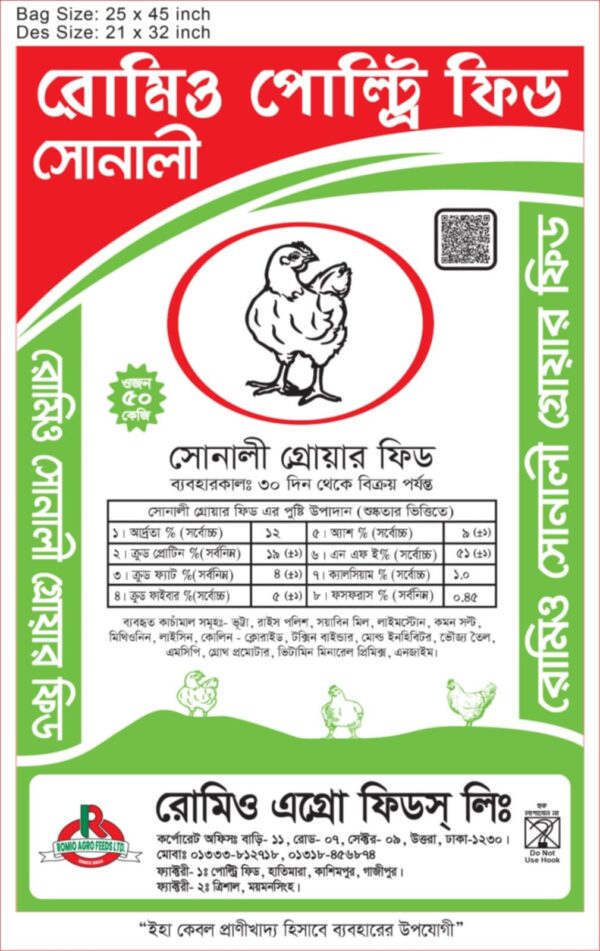 Romio Sonali Grower Feed (Sonali Chicken Breed)